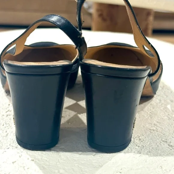 Chanel Black Slingback sz 37 - Picture 3 of 7